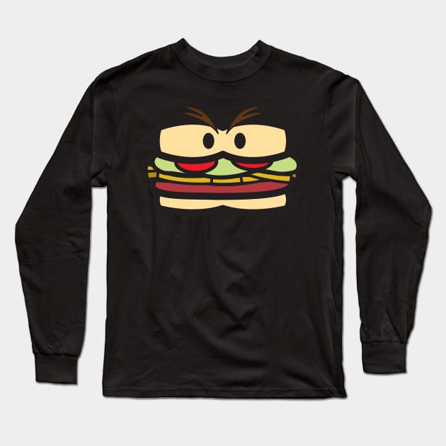 Pittsburgh Style Kawaii Sandwich Long Sleeve T-Shirt by Insulator Robot